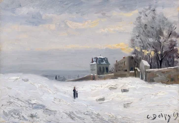 Neige à Montmartre, 1869